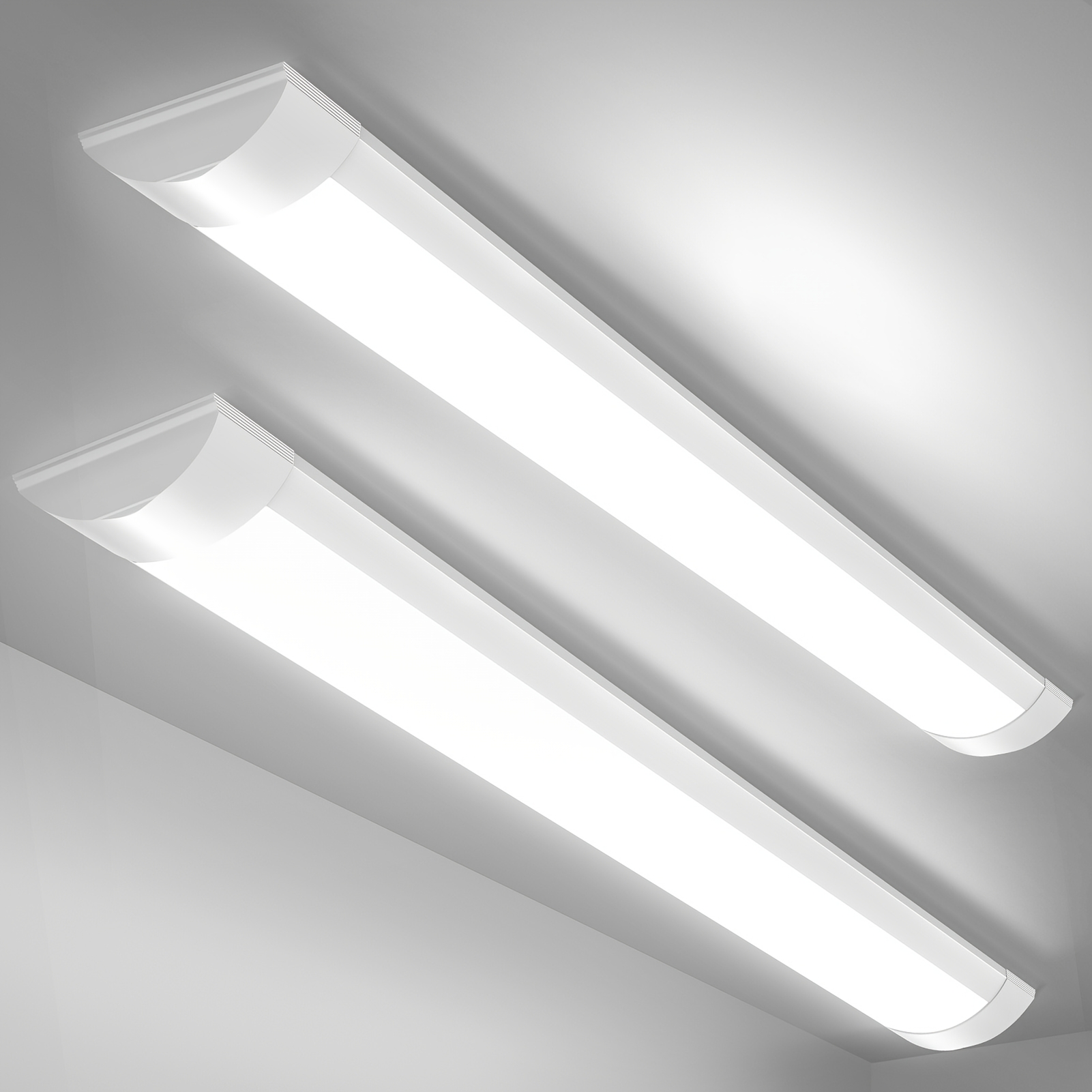 Image of 2-pack Led High- Tube Light, Cool White 145cm, 50w, Ideal For Garages, Basements, , Storage Rooms, And (not In Series)