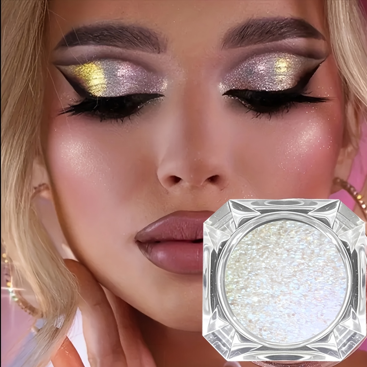 4-color Chameleon Longan Shadow Powder And Body Glitter Powder
