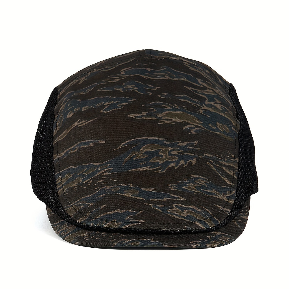 Casual Camouflage Newsboy Beret For Men Spring Summer Mesh Golf Hats For Men  Uv Protection Sun Hat - Jewelry & Accessories - Temu
