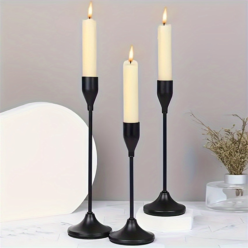 

A Set Of Elegant Candle Holders, Metal Candle Holders, Candle Holders For Wedding Tables And Fireplaces, Fireplace Decoration, Christmas Desktop Decoration