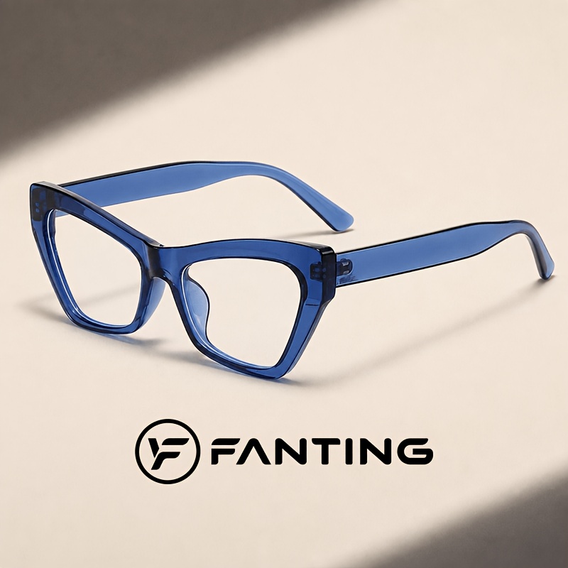 Oversized Cat-Eye Frames with Clear Lens