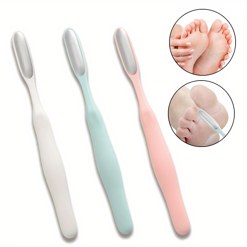 

1pcs Stainless Steel Foot File Callus Remover, Plastic Handle, Unscented, Gentle Exfoliator For Toes And Fingers Dead Skin Removal - Ideal For Toe Seam And Finger Seam Scrupulously.