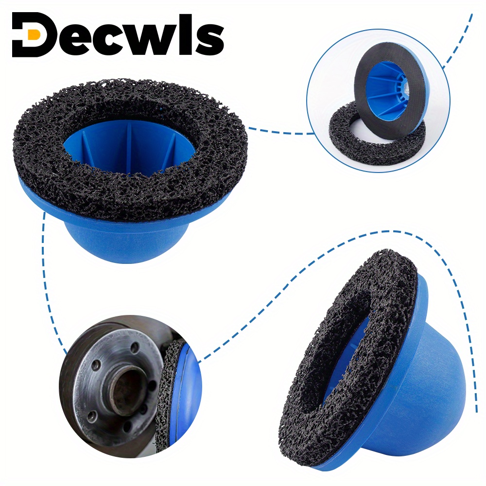 Wheel Hub Polishing Tool Kit, Wheel and Brake Disc Cleaner and Polisher for Rust Removal and Paint  , Automotive Wheel and Brake Disc Maintenance Tool with Replaceable Polishing Pads