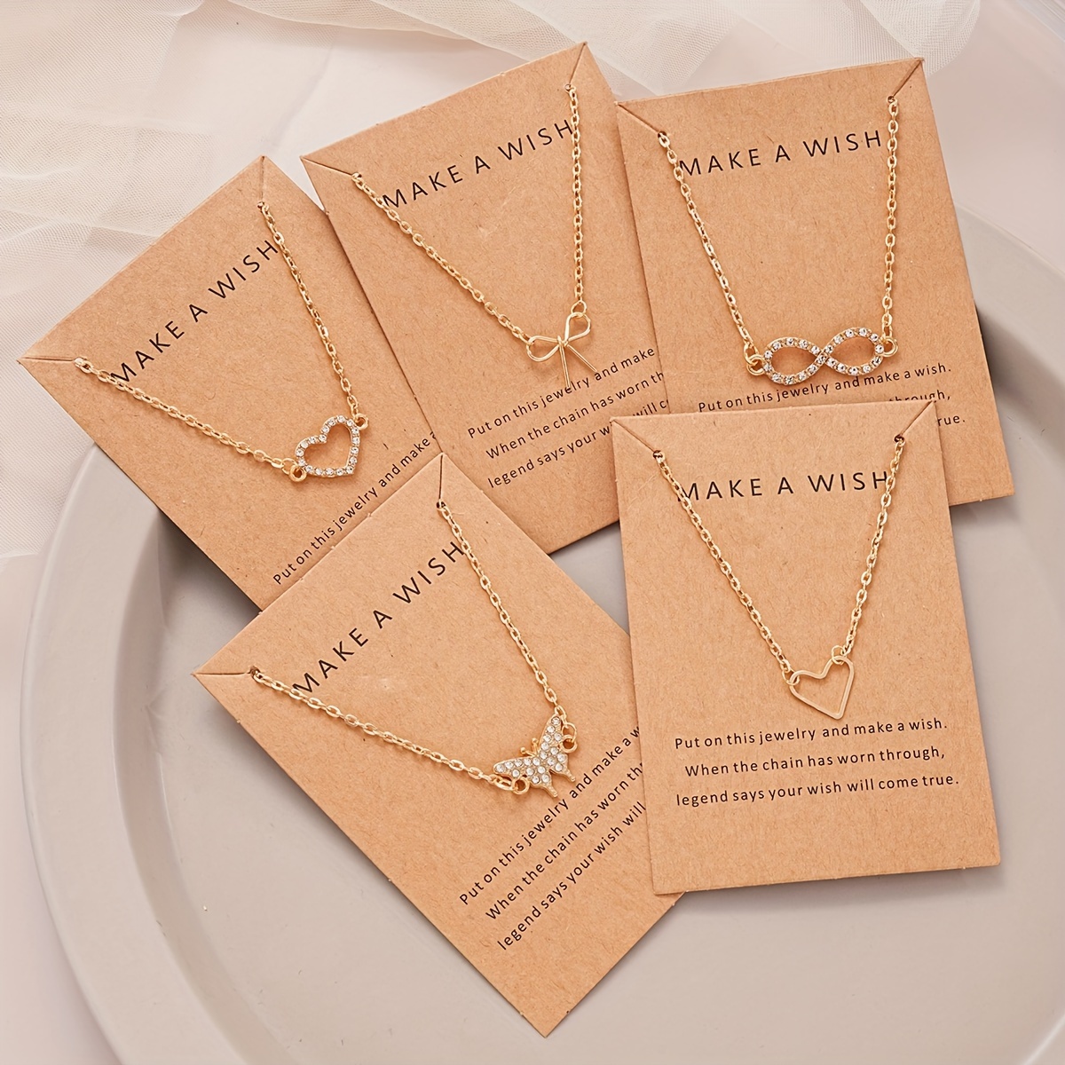 Set Of 5 Pendant Necklaces For Women - Y2k Fashion Simple And Elegant, Heart Infinity Bow Knot Designs With Rhinestone Accents, Alloy, Ideal For Daily Wear And Gifting, Versatile For