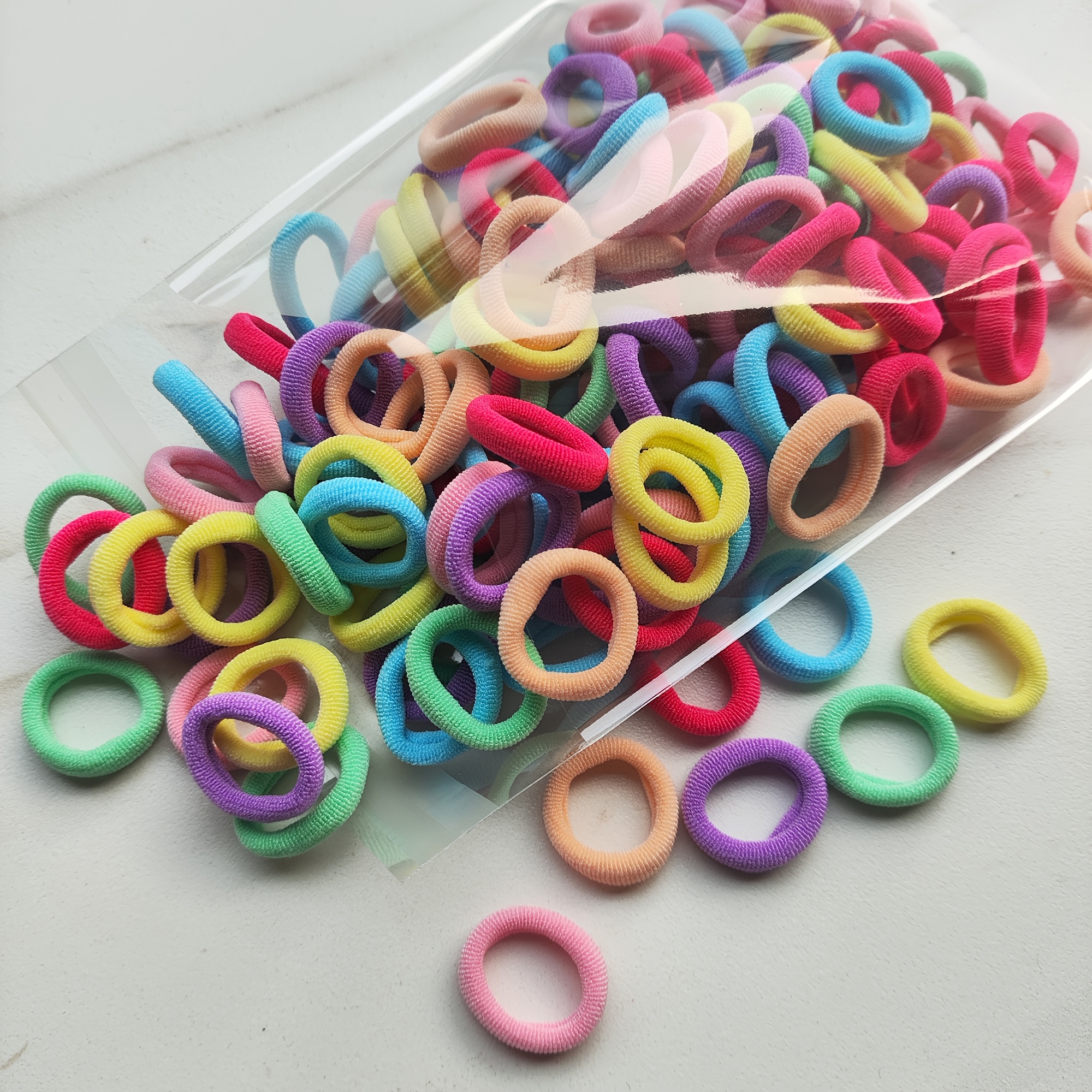 76pcs Multi-Color Elastic Hair Ties, Strong Hold