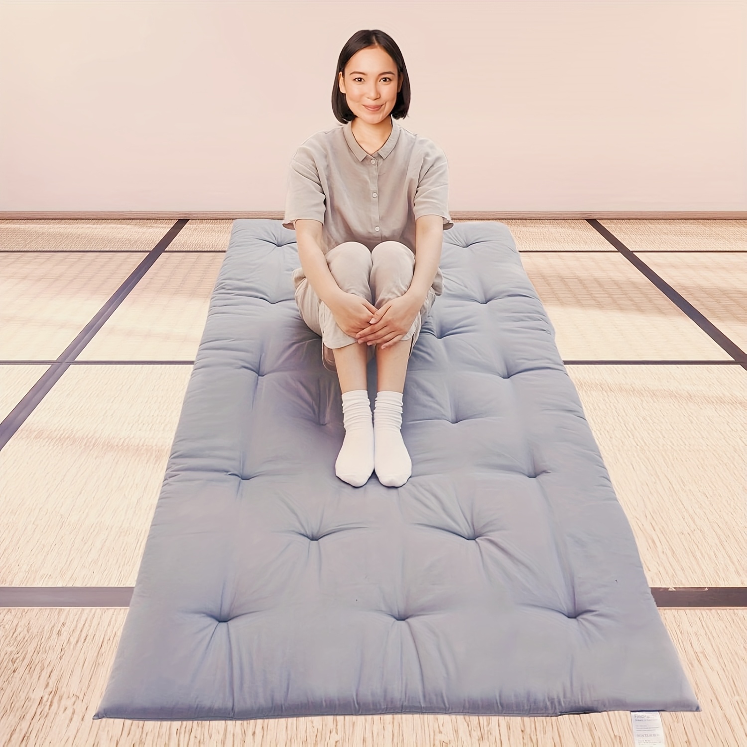 Futon matras Japanse zachte draagbare slaapmatrassen camping matras opvouwbaar oprolbaar dubbele enkele matras vloer ligbed banken (kleur: C Maat: 180 x 200 cm
