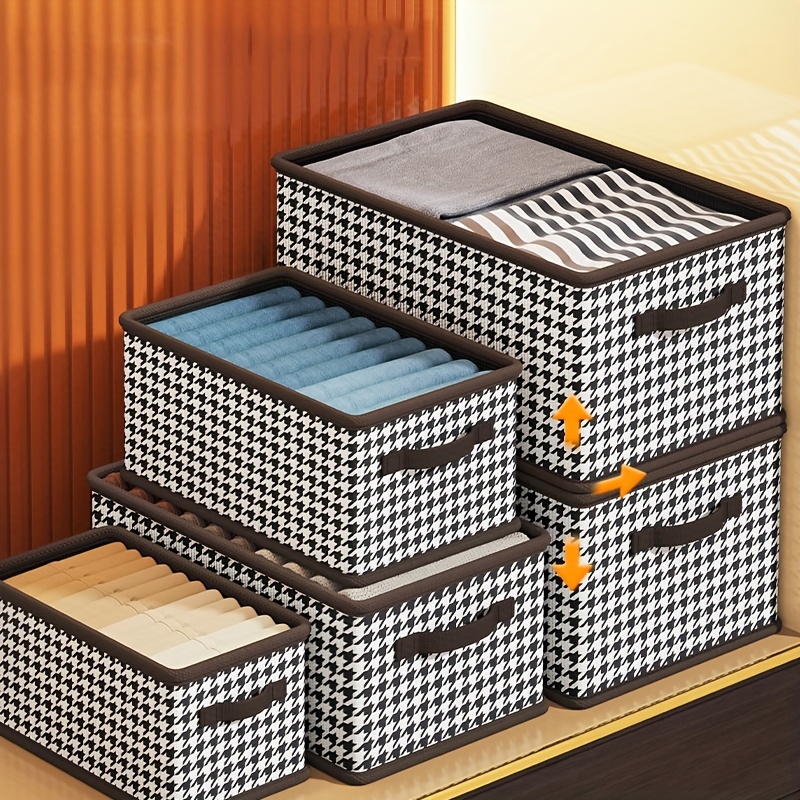 

Multi-purpose Clothes And Jeans Organizer: Large Capacity, Foldable, And Made Of Fabric - Perfect For Bedroom Storage
