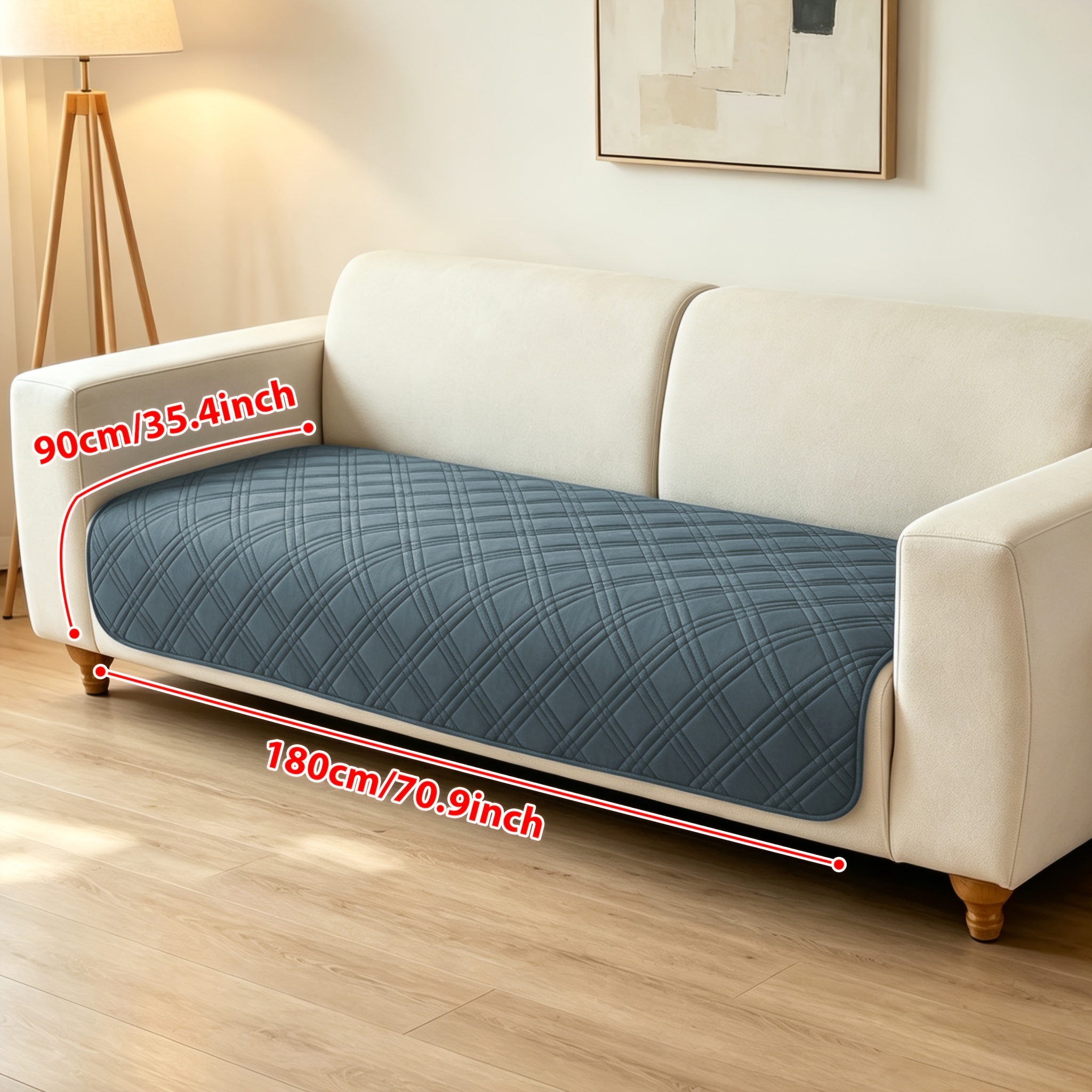 TEMU 1 pièce Housse de coussin de canapé moderne pour canapés 1/2/3/4 places, protège-canapé antidérapant, housse lavable en machine compatible avec