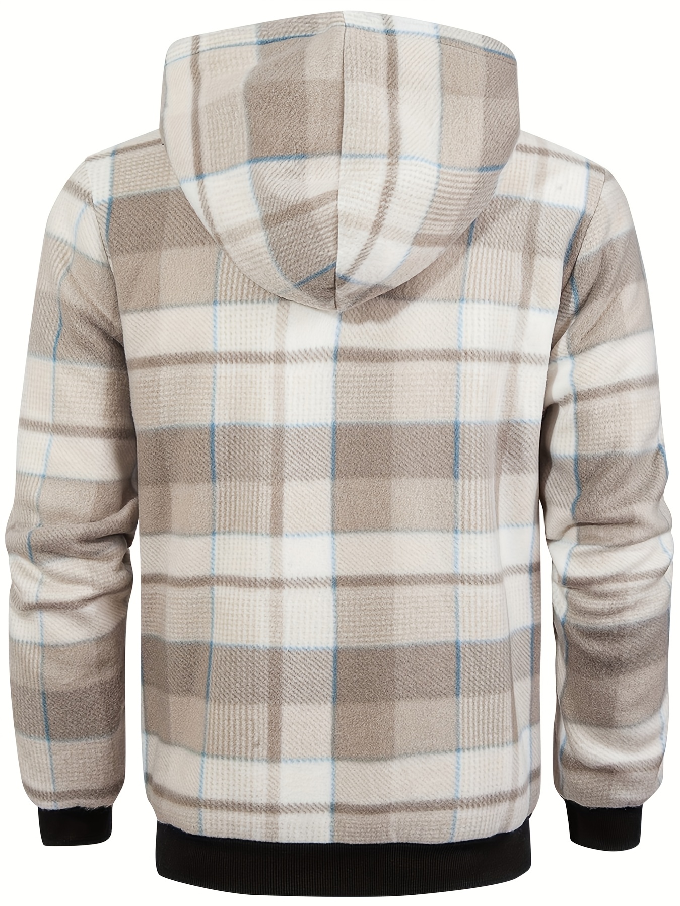 Men'S Heavyweight Fleece Hooded Jackets Thick Sherpa Lined Flannel Plaid Shirt with Full Zip 29 Men'S Heavyweight Fleece Hooded Jackets - Thick Sherpa Lined Flannel Plaid Shirt with Full Zip