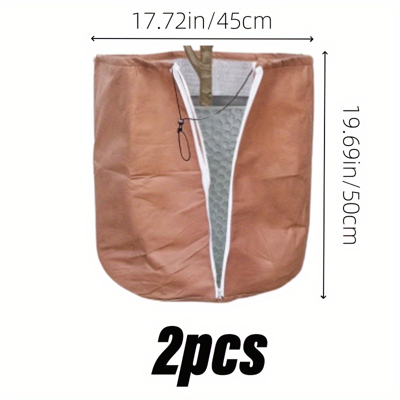 TEMU 1pc/2pcs/4pcs Sac de Protection Hivernale, Sac de Protection pour Plantes en Pot, Fleurs, Palmiers, etc., Durable et Facile à Installer