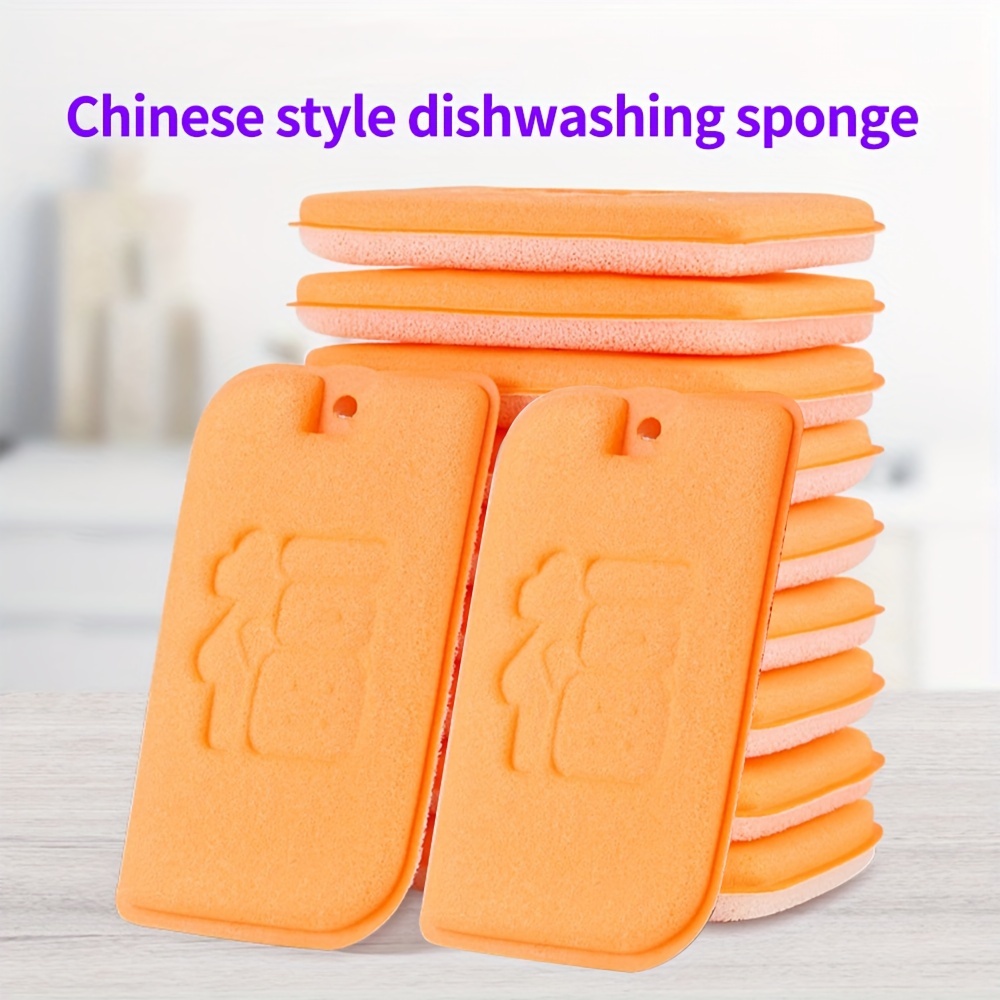 

6pcs/12pcs Dishwashing Cloth Chinese Kitchen Cleaning Set - Quick Cleaning Non Stick Oil Brush, Super Absorbent Sponge, Durable Cloth, Anti Fouling Double Sided Efficient, Easy Home Cleaning