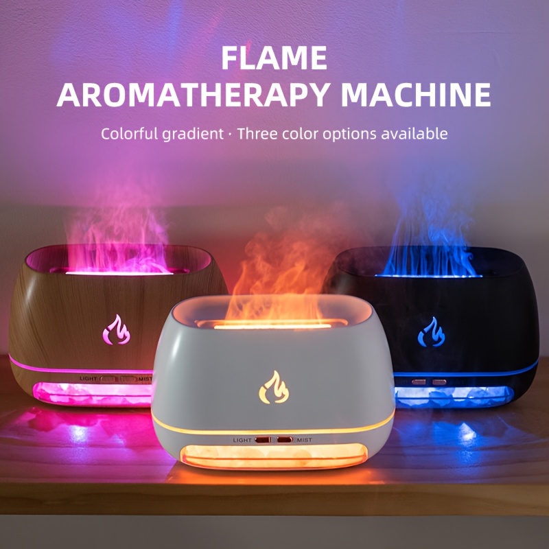 

New Simulated Flame Humidifier. Healthy 2-in-1 Air Humidifiers&diffuser For Home And Office. Salt Lamp Ultrasonic Essential Oil Diffuser, Flame Humidifiers-aroma Diffuser