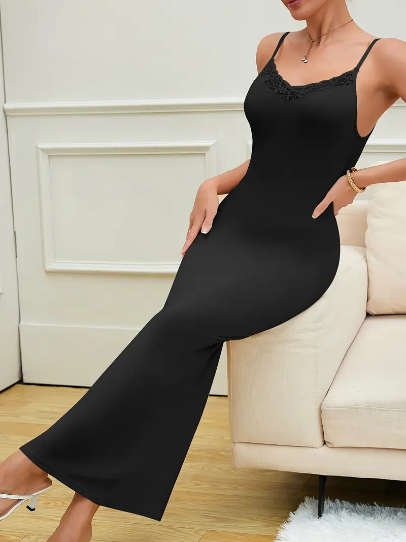 knee length slip for under dress Silk Knee Length Slip Dress with Lace