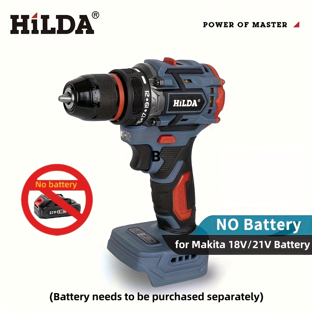cordless drill 18v 21v batteries speed Temu Mauritius