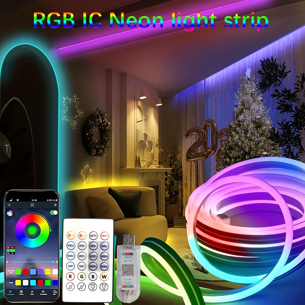 

Neon Light Color Chasing Bar Light Usb Intelligent Led Light App Controls Music Synchronization And Color Change Led Bar Light With Led Bar Light Music Light