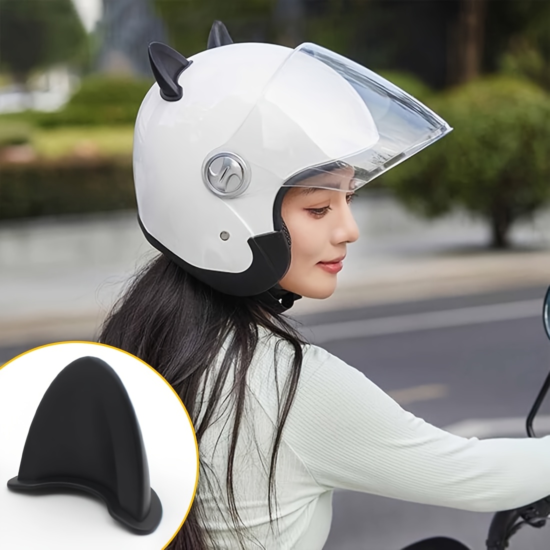 4pcs cat ear motorcycle helmet ears black plastic adorable Temu