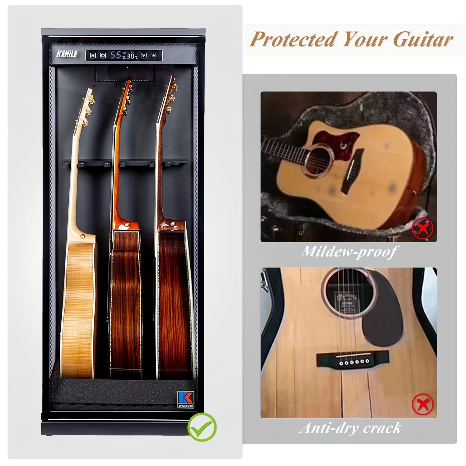 Guitar Display Case Guitar Humidifiers Humidification Temu