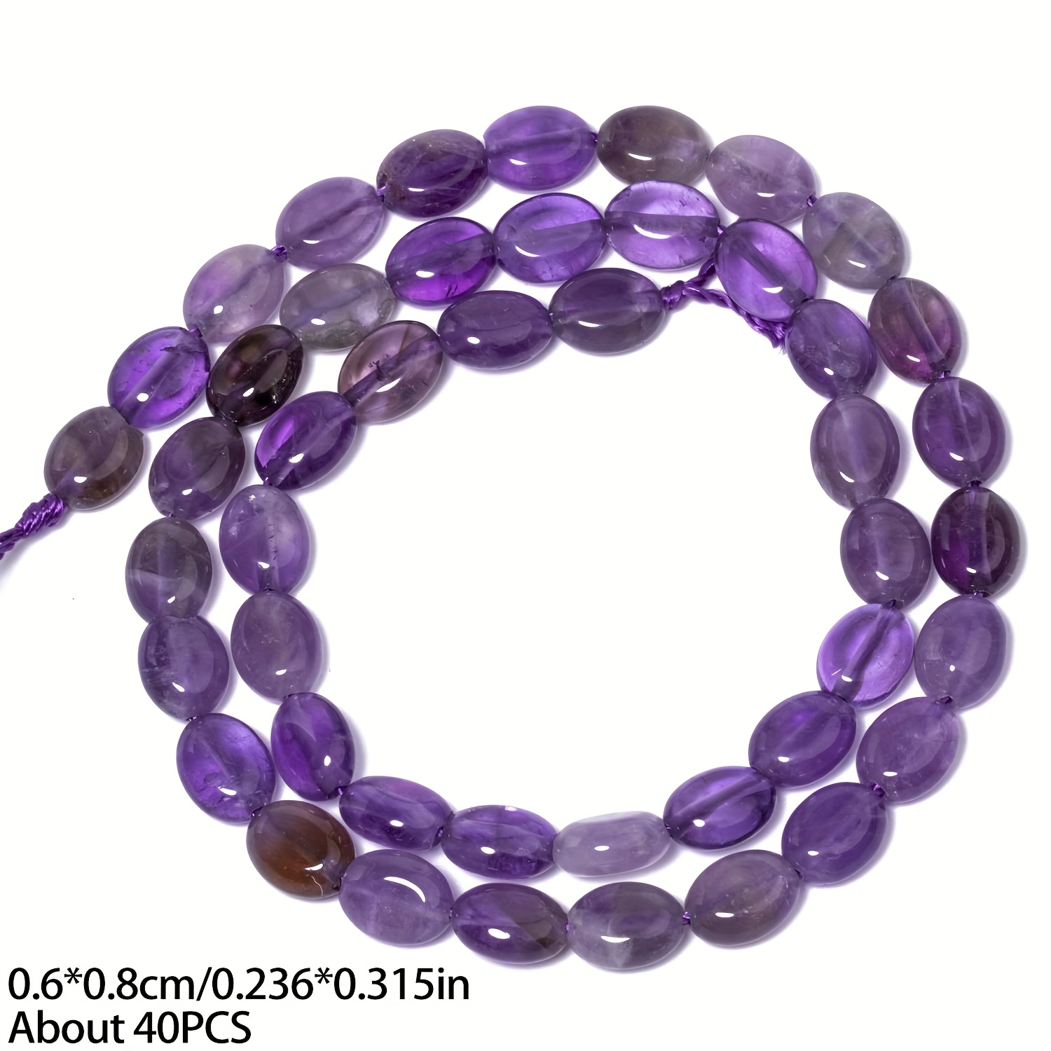 6x8mm Natural Egg Shape Stone Beads for DIY Jewelry Making