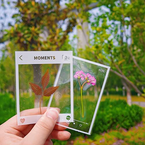 a set of 20 self featuring glossy geometric designs of leaves and flowers reusable pet plastic stickers are perfect for scrapbooking journal marking and home decor white ideal for bookmark decoration