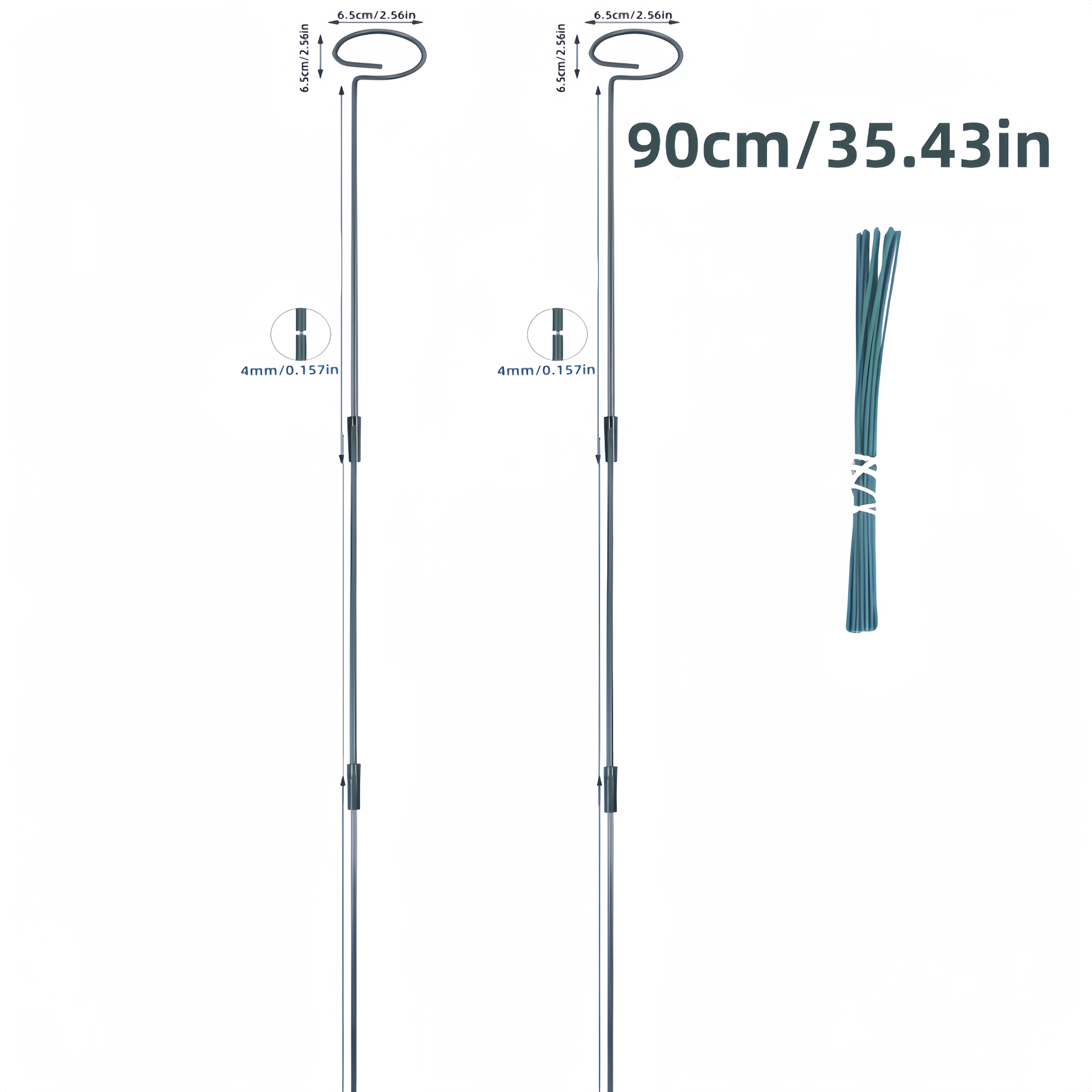 E-shop Metall-Pflanzenstütze 2er-Set mit 15 , in 3 Größen erhältlich. Ideal für Gartenpflanzen und stabile Kletterhilfen