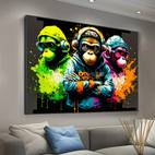 1pc vibrant music canvas art print fashionable frameless wall decor waterproof ideal for living room bedroom office bar contemporary animal print poster music wall decor