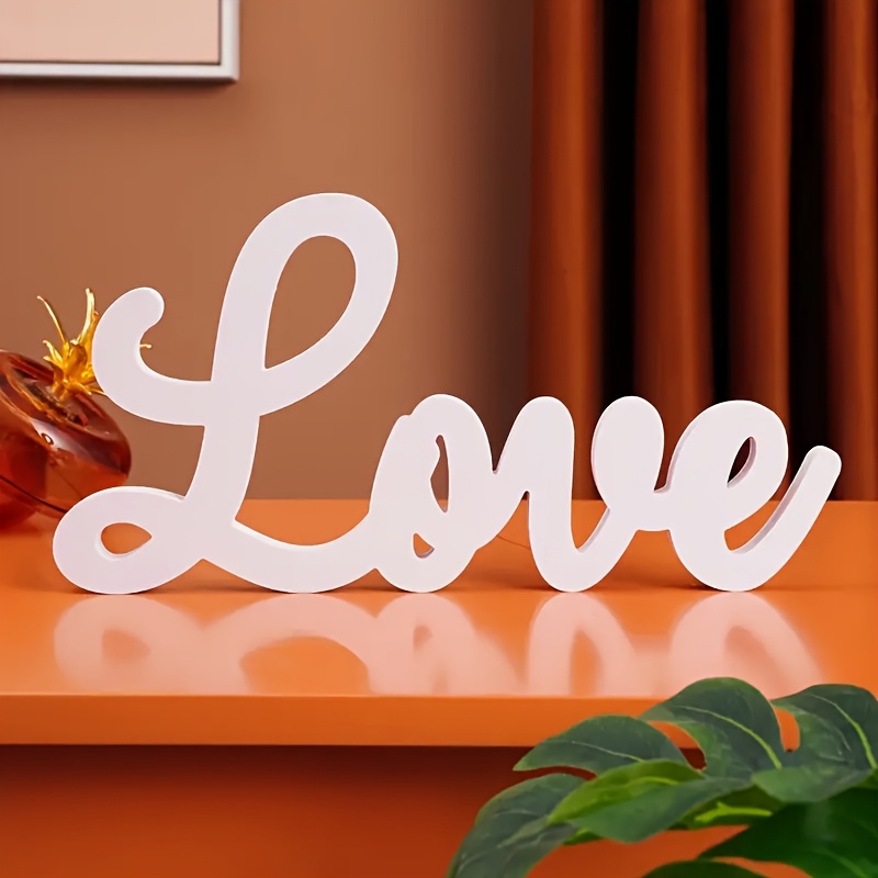 

Elegant "love" Sign - Pvc Desktop Decor, Contemporary Style For Weddings, Valentine's Day, - Romantic, Tabletop Display, Wedding Decor