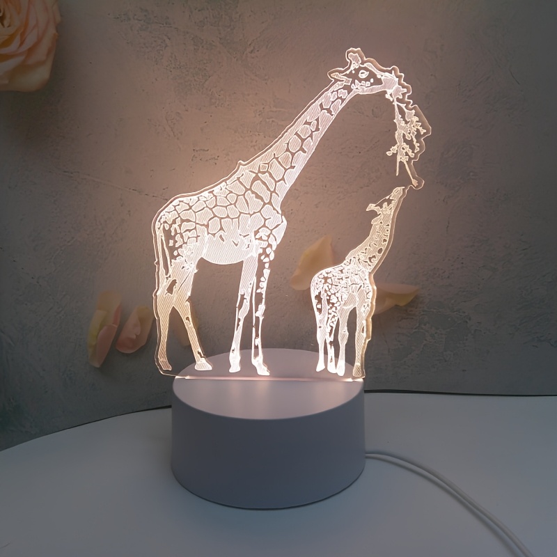 

Giraffe 3d Led Night Light - Usb Powered, Desk Lamp For