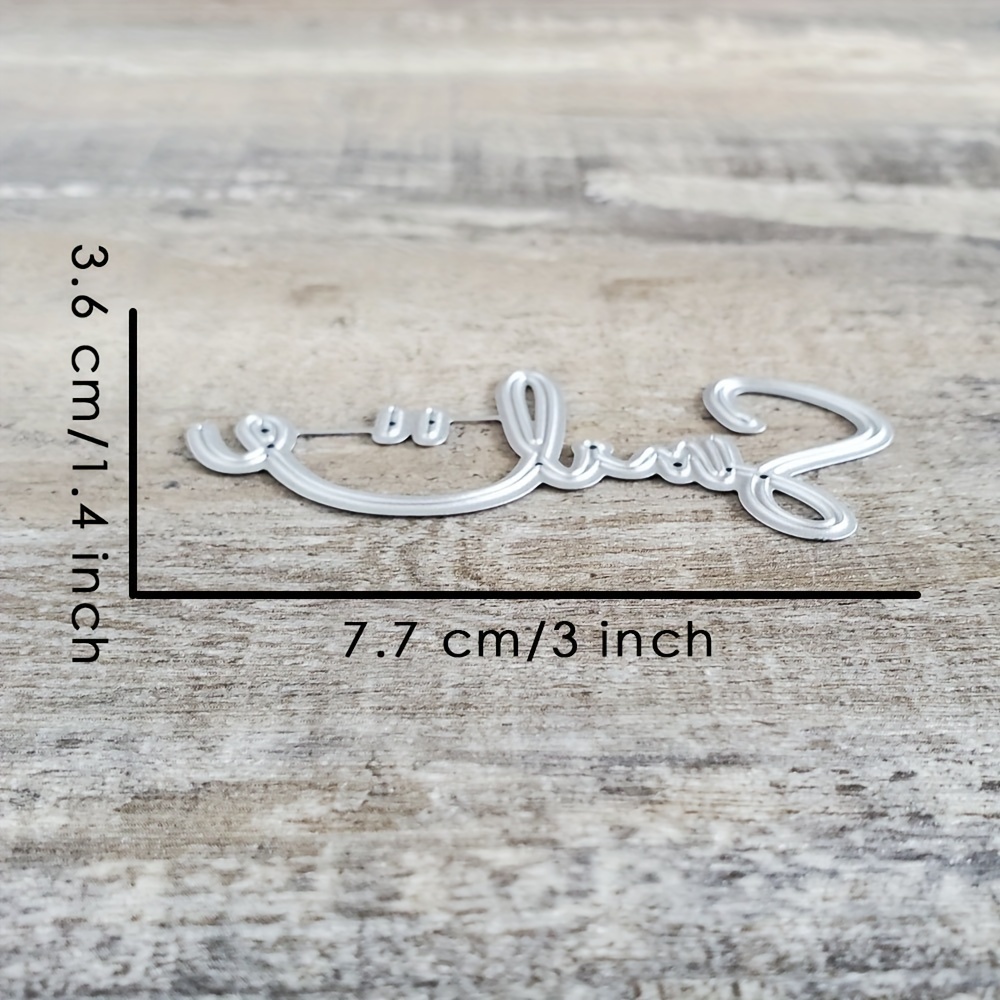 Catlove Smile Word Metal Cutting Dies Scrapbooking Mold Knife Stencil Die Cuts Card Making Craft Embossing New Dies