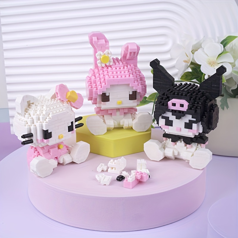 

Sanrio Cute Building Blocks Kawaii Melody Cartoon Building Blocks Assembly Toys Birthday Puzzle Doll Gift Decorations, Small Ornaments