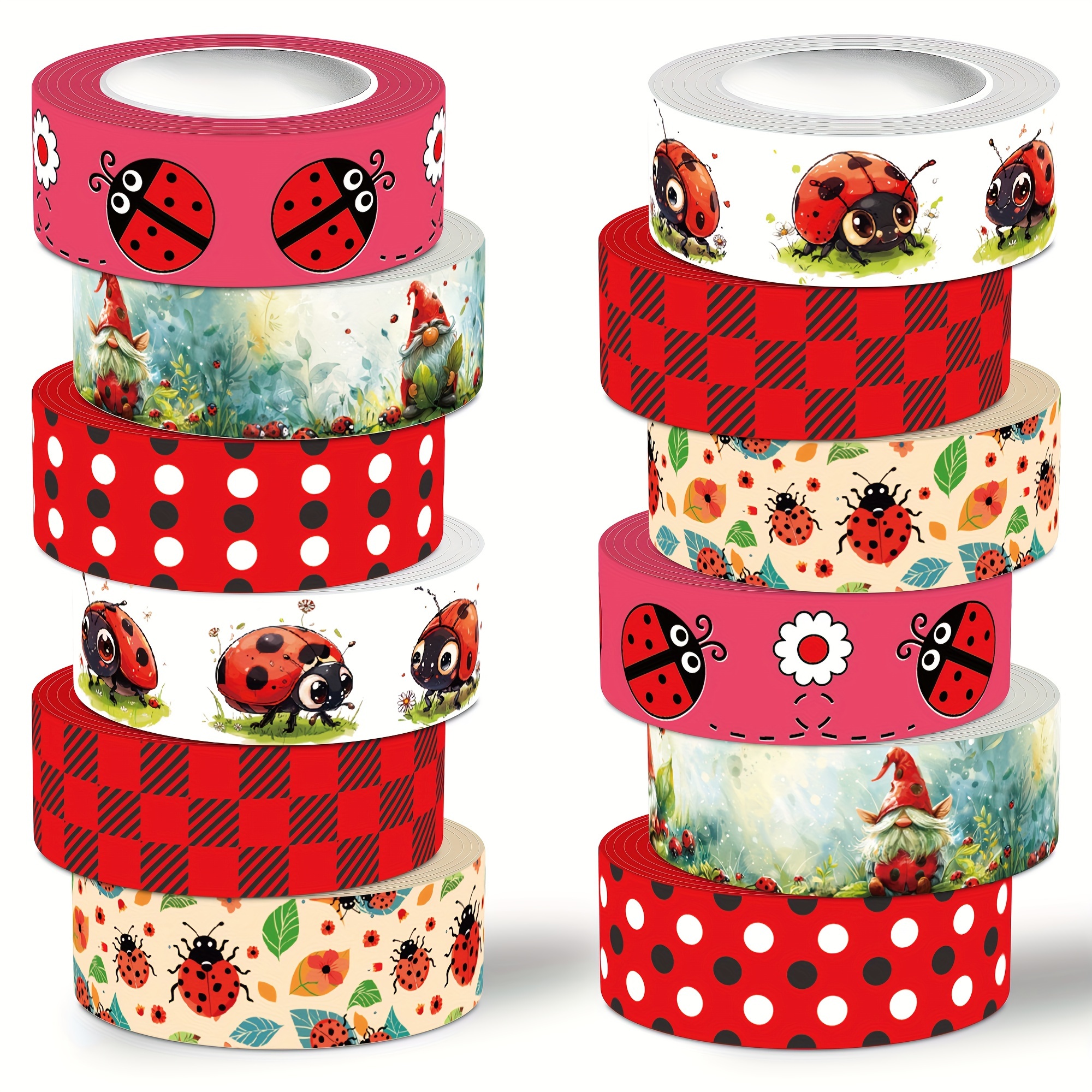 TEMU Juego de cinta washi estilo , 12 rollos de cinta decorativa de estilo , cinta washi para notas, scrapbooking, manualidades DIY, envoltura de regalos