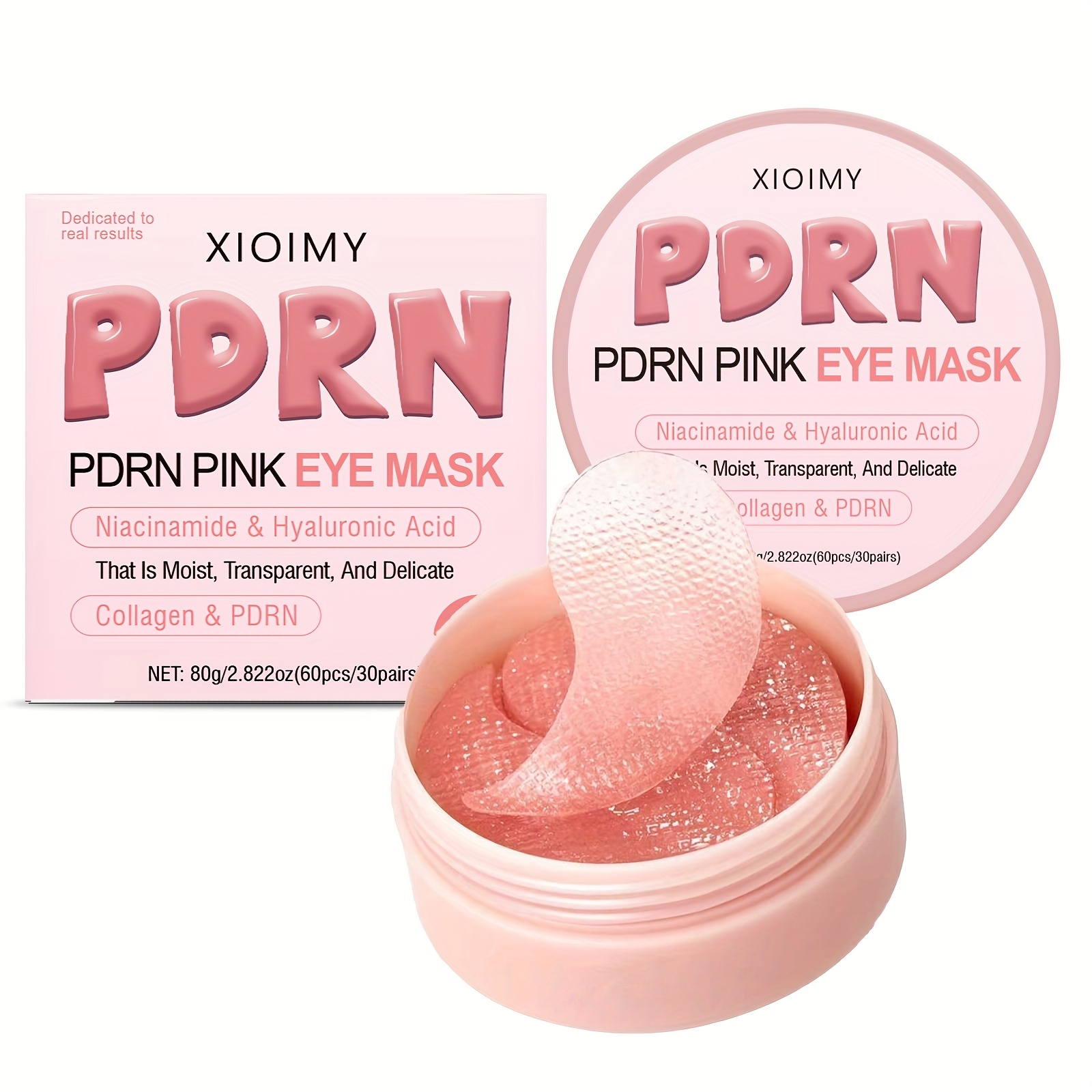 60pcs Xioimy Pink Eye Masks - Strong Hydration, Firming & , Non-refrigerated, Use, For