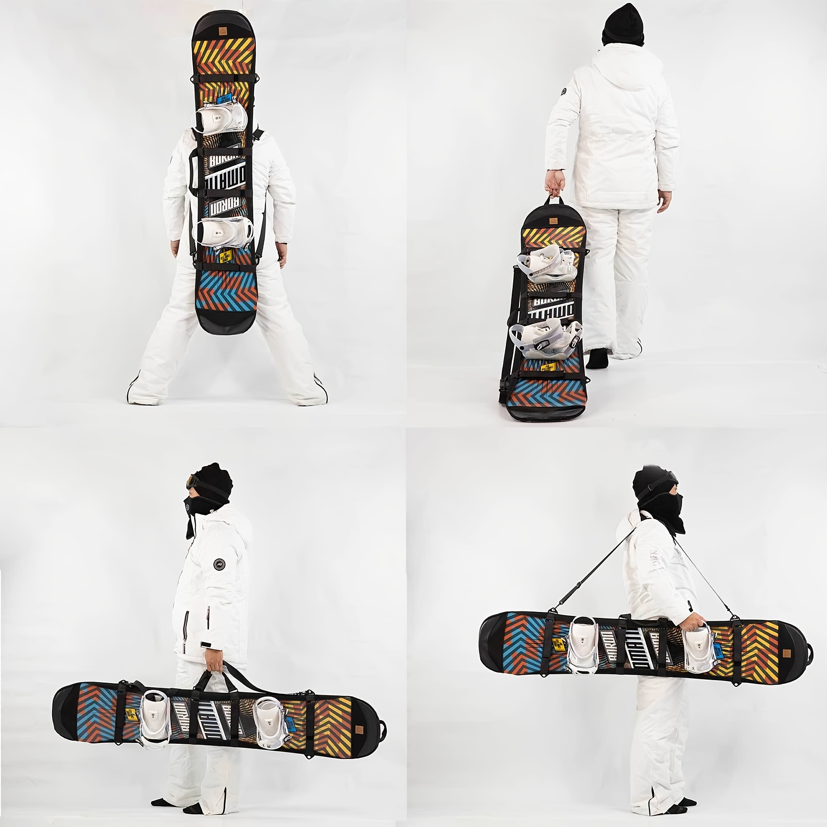 Snowboard Cover | Flexible Knit Material with 4-Way Stretch | Edge Shield And Base Protector | Lightweight And Portable for Travel | Compatible with Most Snowboards