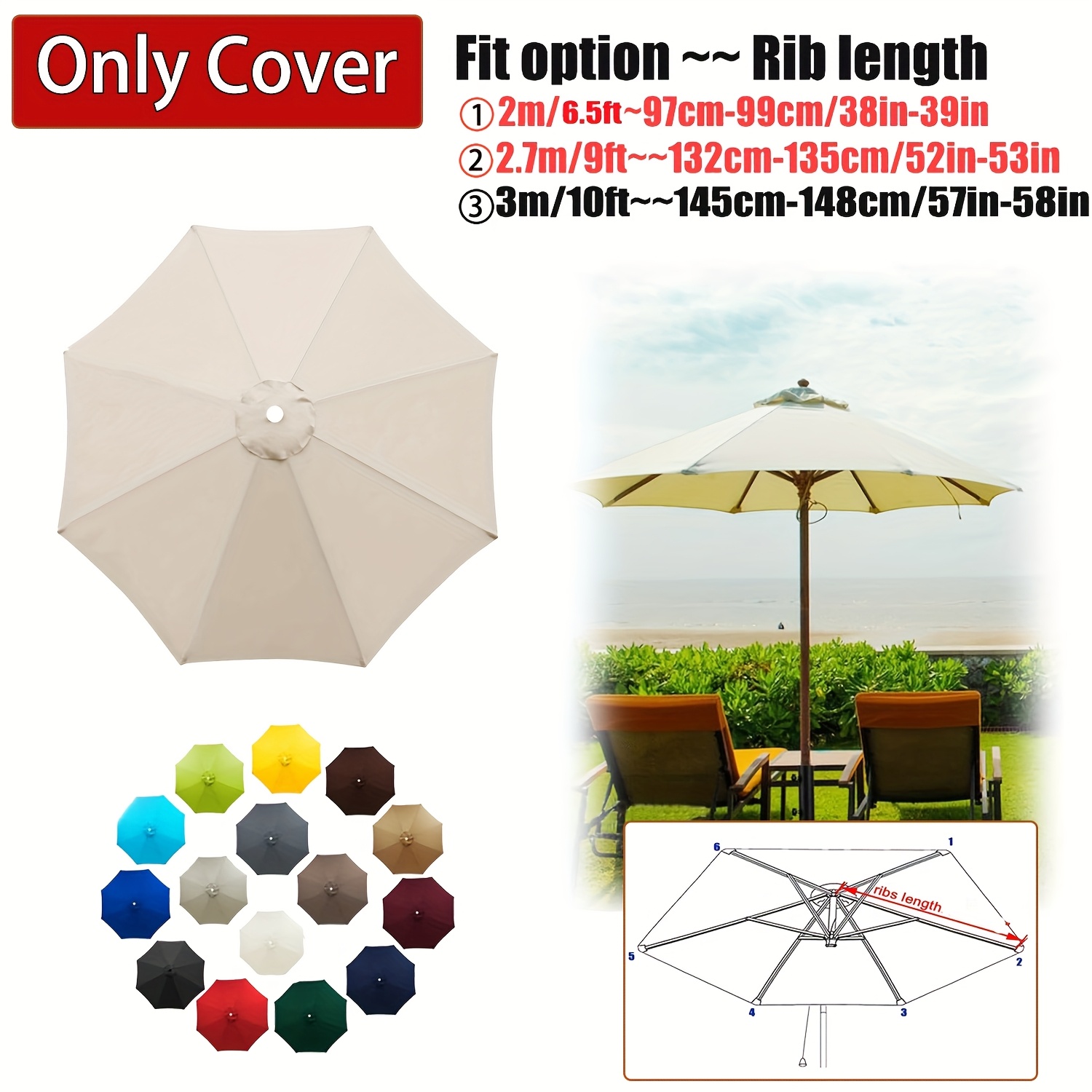 best offset cantilever patio umbrella Mondawe - 10ft Offset Patio Cantilever Umbrella with Easy Tilt & Crank  360Rotate