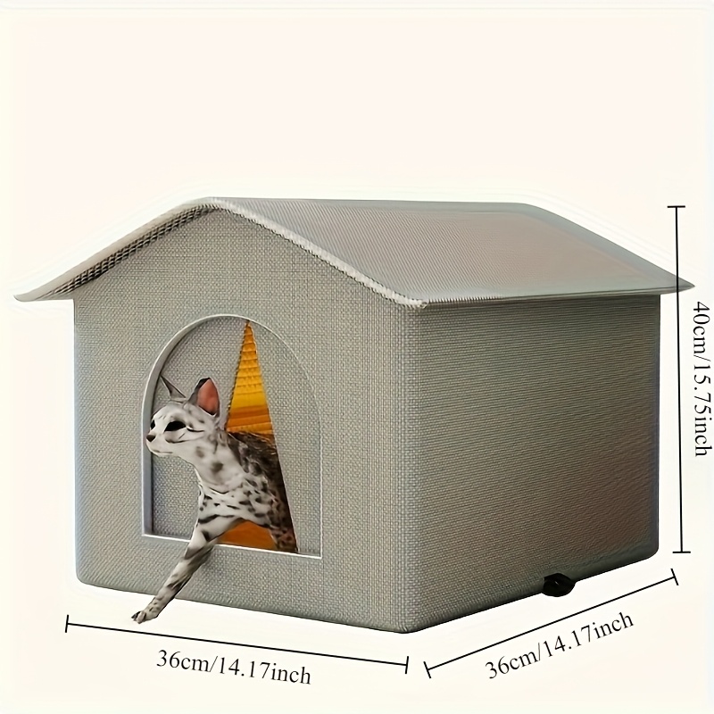 Kattenhuis Cat Cave Kattenhut Hout Buiten Winterbestendig 600x530x465mm P 010990635846