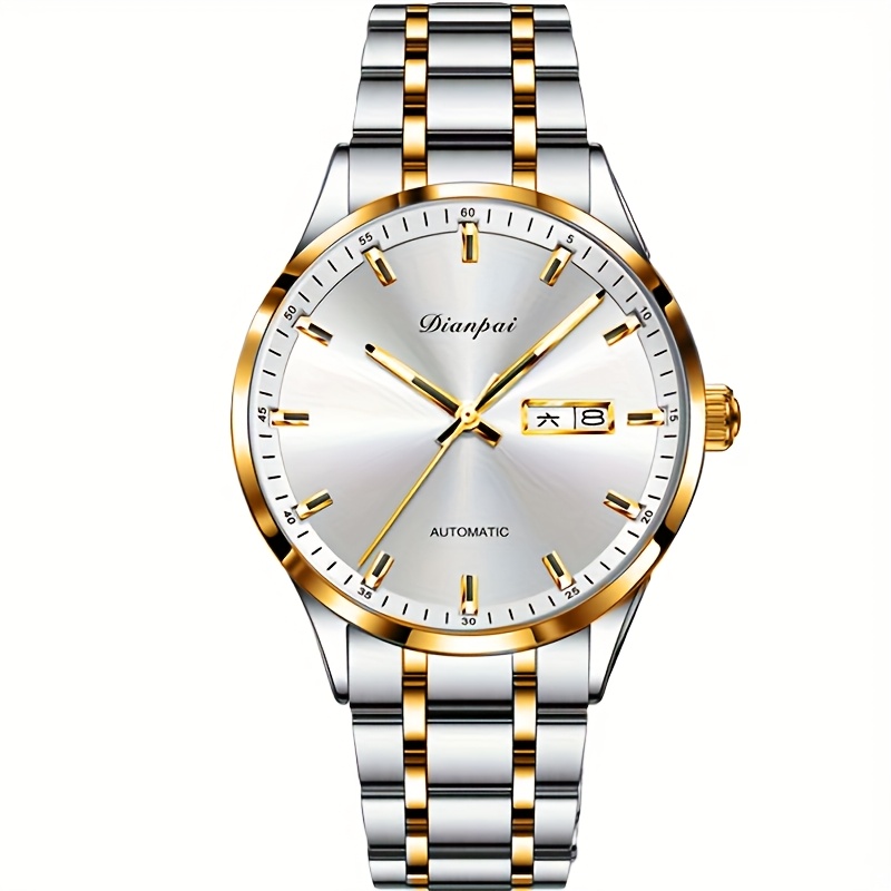 Men's Business Fully Automatic Mechanical Watch with Stainless Steel Strap