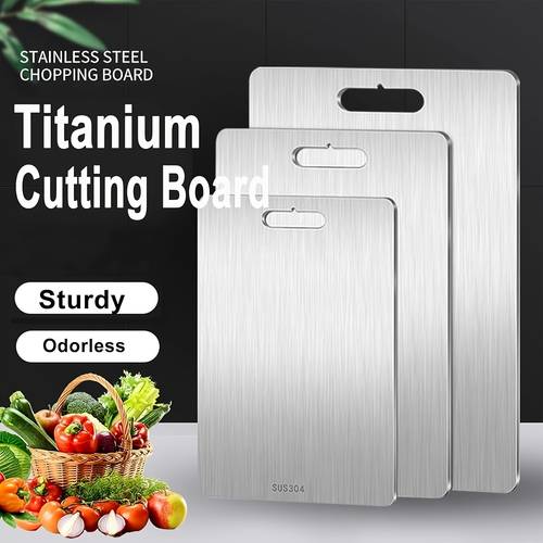 premium titanium cutting board set durable easy to clean space saving rust resistant and bpa free safe for food preparation