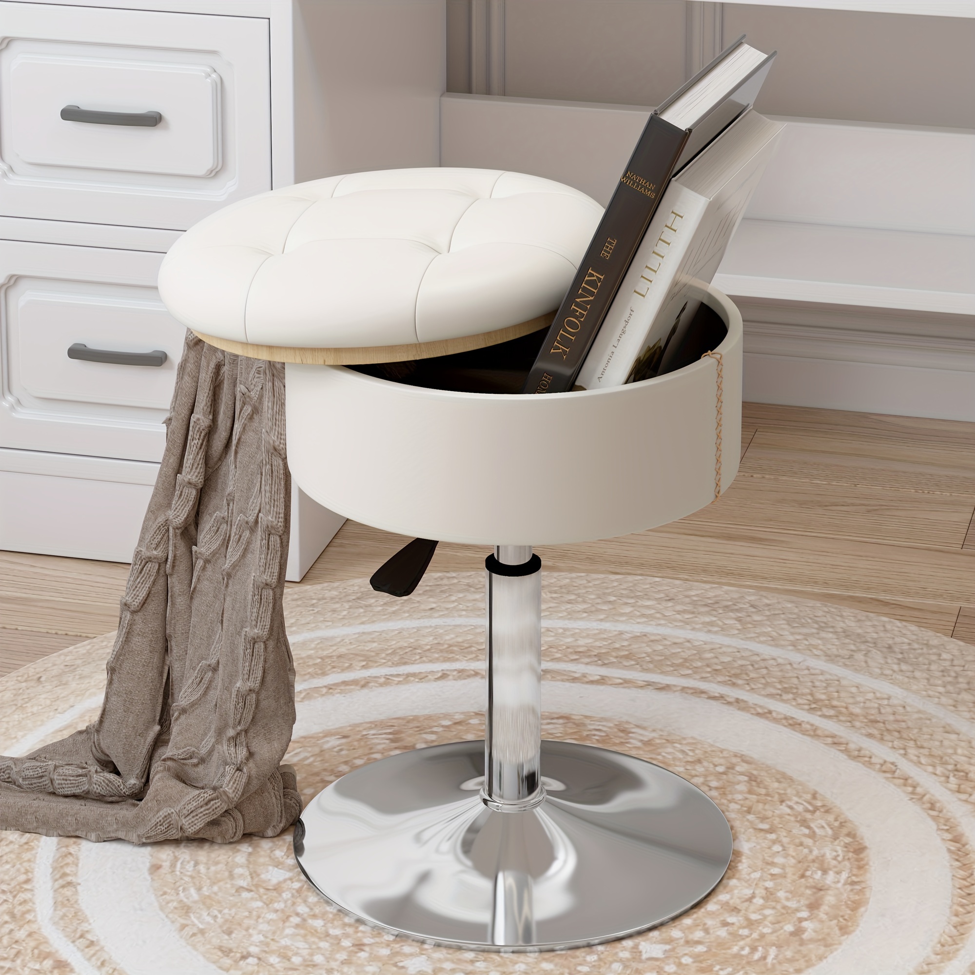vanity stool vanity chair storage - Temu