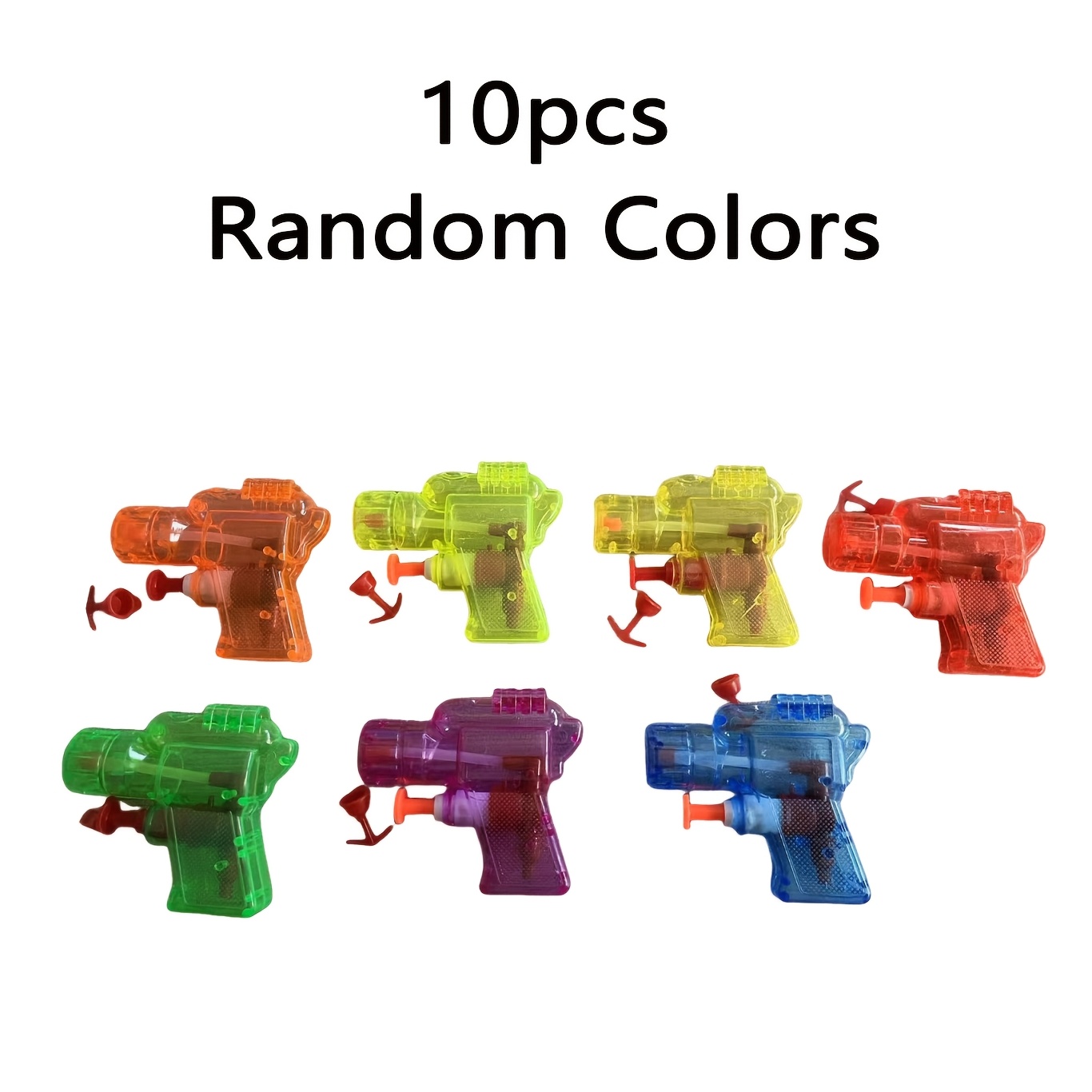 10pcs Mini Water Guns, Transparent Small , Summer Beach Pool Party Gifts, Outdoor Play Toys, Pocket Games, Compact And Portable, Boys And Girls' Birthday Presents, Random Colors