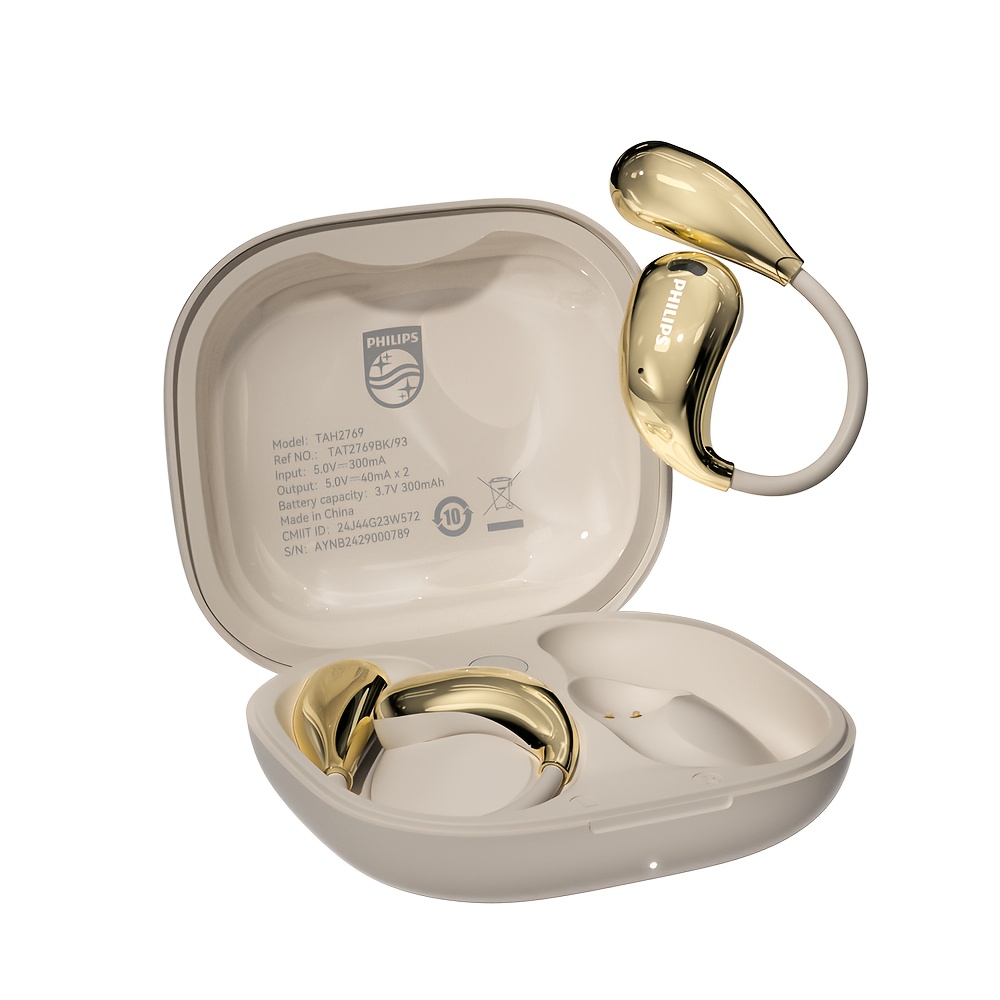 item picture new   true wireless stereo ear hanging   headphones low latency and low power consumption headphones automatic boot   dual connection headphones built in microphone suitable for smartphones   ios system tat2769