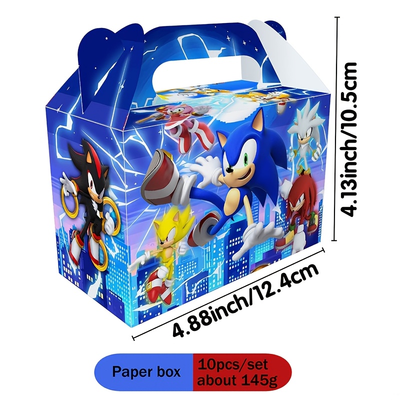 E-shop 10 Stk. Papierbox, Sonic Geschenkbox-Verpackung, Geschenkverpackungsbox, Stil, Partydekoration, Eventdekoration, Party-Geschenkverpackungsbox
