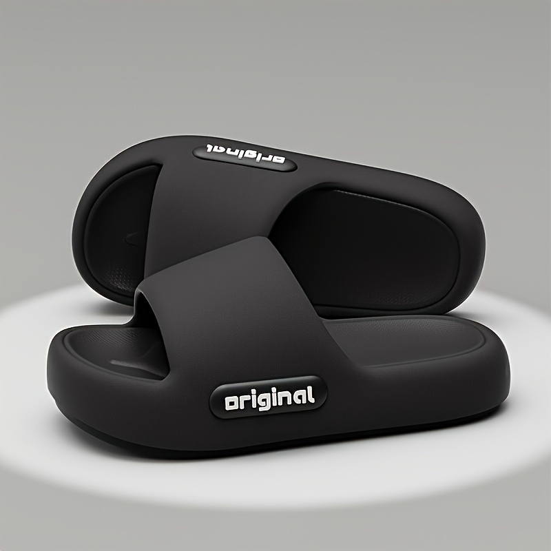 TEMU Women's Original Comfortable Slippers - Thick Cushioned, Non-slip, Quiet Indoor/outdoor Slippers, Casual Women's Slippers Beige, Black And Dark Grey, Cute Gifts