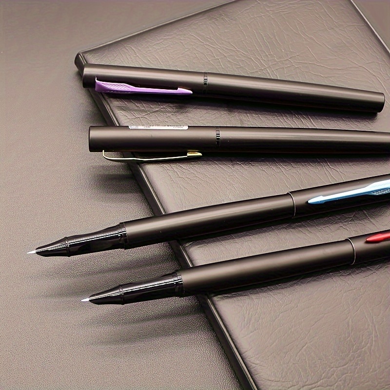 stilou elegant negru cu nisip, penit fin de 0.38mm - ideal pentru semnături de afaceri & scriere școlară, stilou de birou metalic reîncărcabil, alegerea perfectă pentru cadou (cerneală neinclusă) Detaliile articolului 1