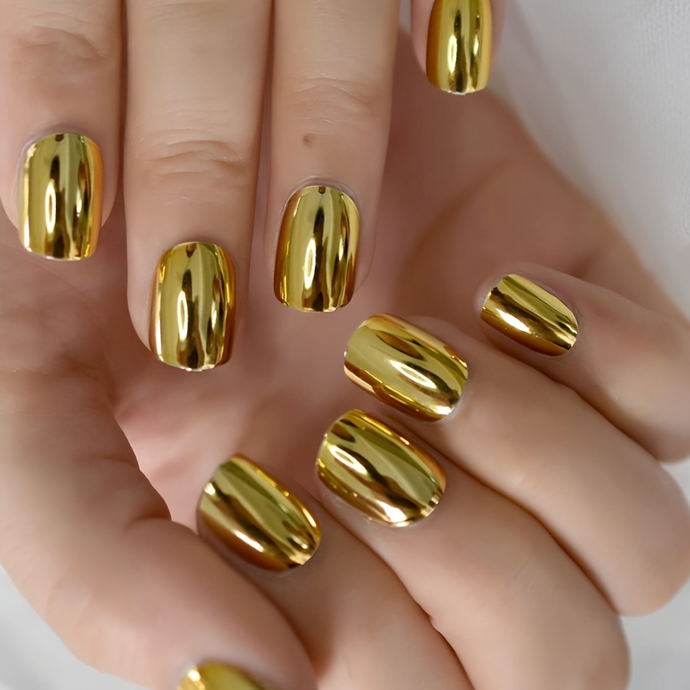 Tinovo Uno Golden Metallic Nail Polish, Quick-Drying Formula