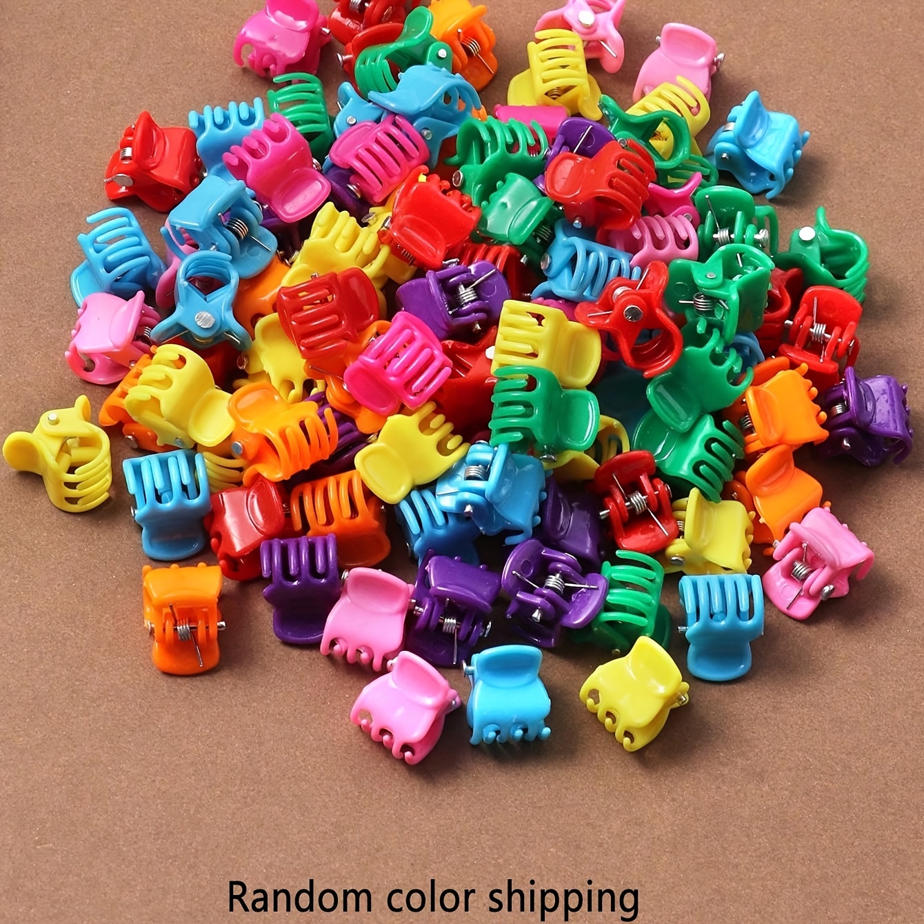 TEMU Pinzas de garra pequeñas coloridas para mujer, 100 piezas surtidas, pinzas de pelo y duraderas para , varios colores disponibles, accesorios de