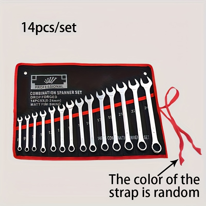 TEMU 14pcs/set Dual Purpose Wrench Set, Hardware Tool Set, Handle Double Headed Wrench, Open-end Wrench, Wrench, Double Open-end Wrench, Wrench Set,