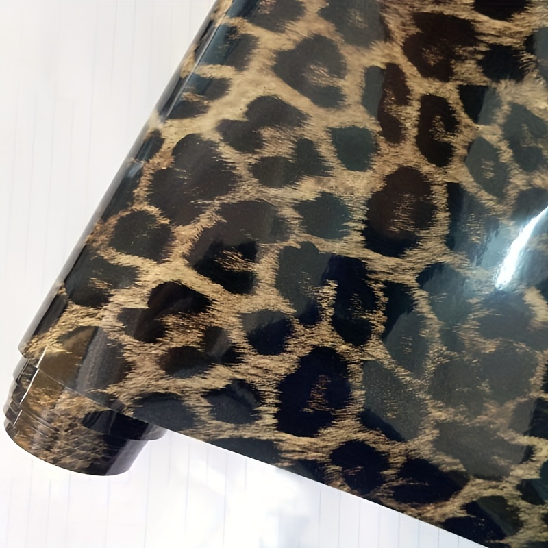 Image of Tngletn Leopard Print Car Sticker - High- Pvc Vinyl Wrap, Weather-resistant & -free Application, Easy To Remove, For Indoor/outdoor Use, Ideal For Cars & Motorcycles, Car Vinyl Wrap