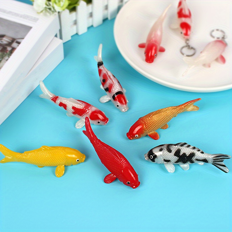 New 1/5pcs Mini Fish Model Miniature Model Fish Carp Simulation Animal Kids  Toys DIY Decorative Goldfish Figurines Home Decor - AliExpress