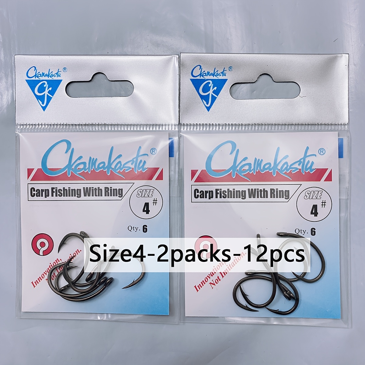 TEMU 12pcs European Carp Hooks With Coating, European Carp Bent Shank Hooks With Circle