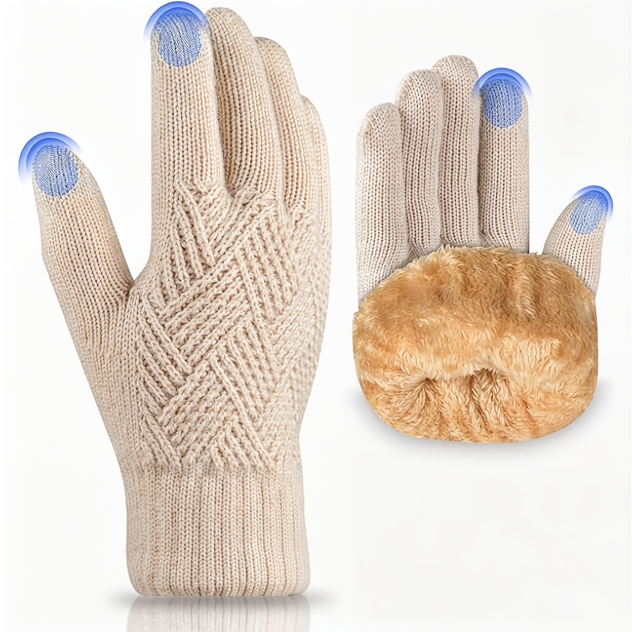 Thermal Gloves with Double-Layer Lining for Cycling