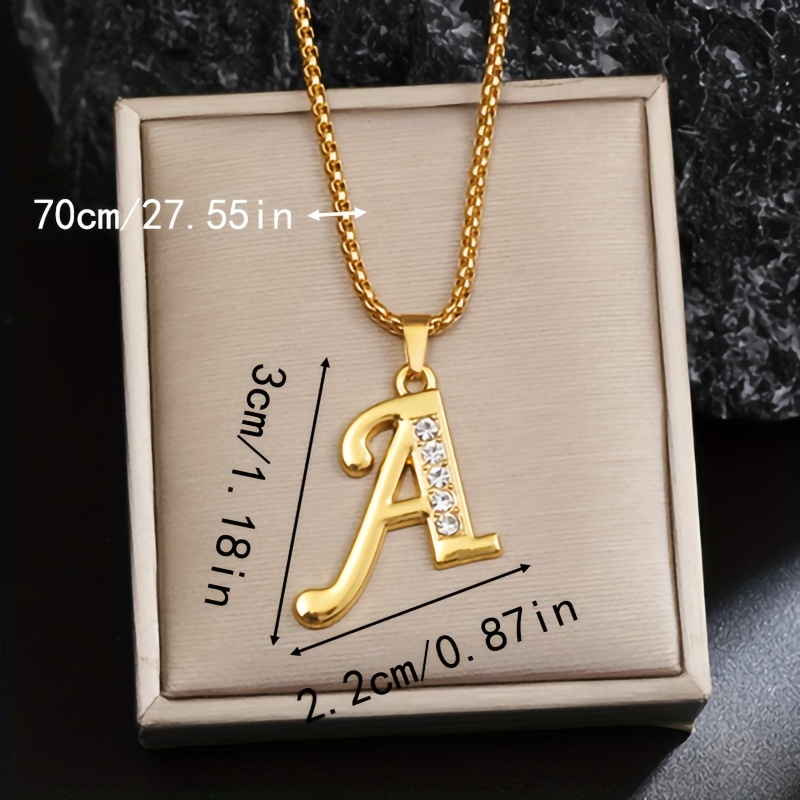 New Golden Capital Letter Alloy Titanium 201 201 201 Stainless Steel Chain/ Suitable for Daily Gifting And Holiday Presents